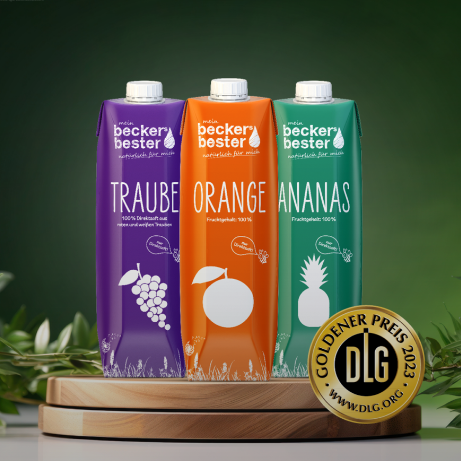 Dreifach Gold für beckers bester – wieder Bestnoten für Direktsäfte!