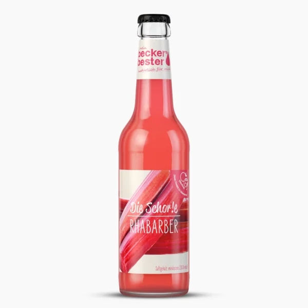 beckers bester: Die Schorle Rhabarber in der 0,33 Liter Mehrweg Flasche