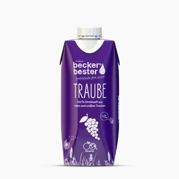 beckers bester: Traube in der 0,33 Liter Tetra Pak Verpackung