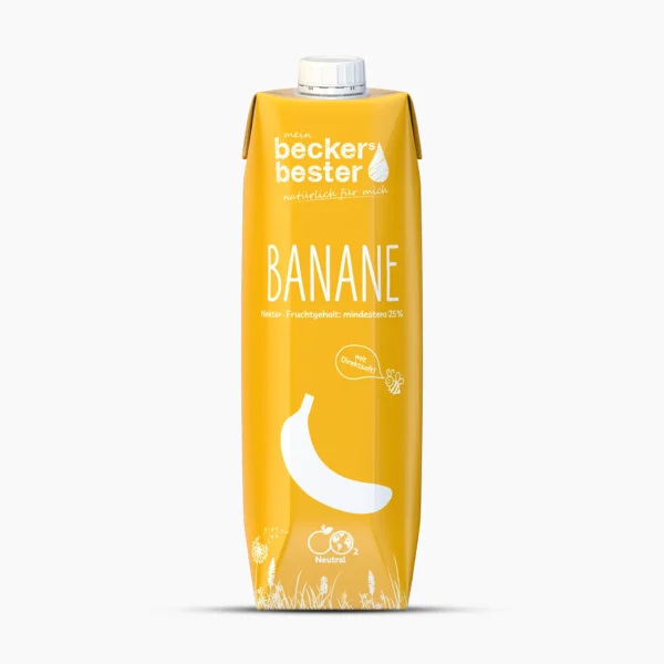 beckers bester: Banane in der 1 Liter Tetra Pak Verpackung