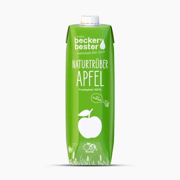 beckers bester: Naturtrüber Apfel in der 1 Liter Tetra Pak Verpackung