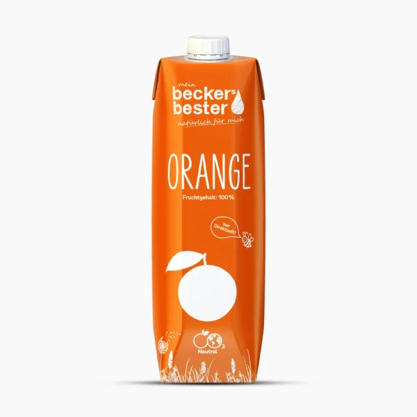 beckers bester: Orange in der 1 Liter Tetra Pak Verpackung