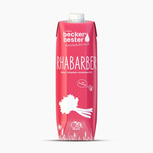 beckers bester: Rhabarber in der 1 Liter Tetra Pak Verpackung