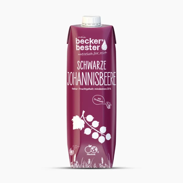 beckers bester: Schwarze Johannisbeere in der 1 Liter Tetra Pak Verpackung