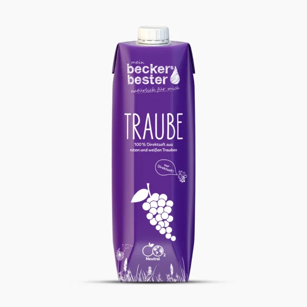 beckers bester: Traube in der 1 Liter Tetra Pak Verpackung