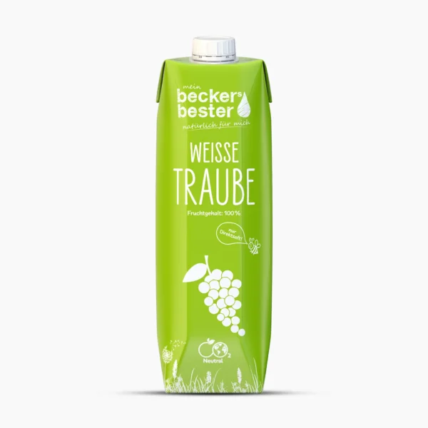beckers bester: Weisse Traube in der 1 Liter Tetra Pak Verpackung