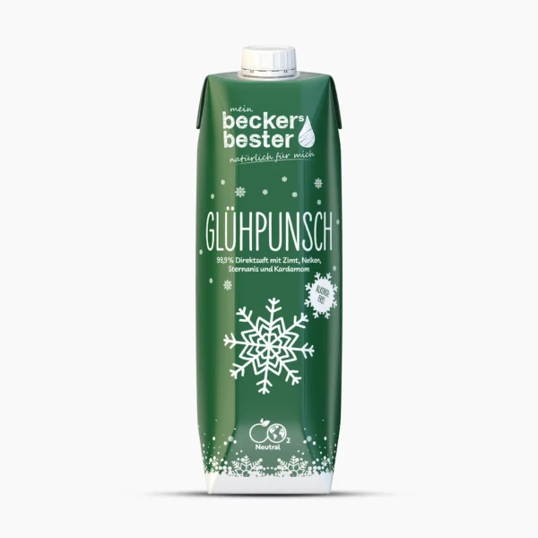 beckers bester: Glühpunsch alkoholfrei in der 1 Liter Tetra Pak Verpackung
