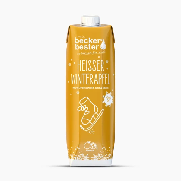 beckers bester: Heisser Winterapfel alkoholfrei in der 1 Liter Tetra Pak Verpackung